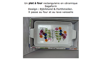 Plat à four Sagaform Season, céramique déco