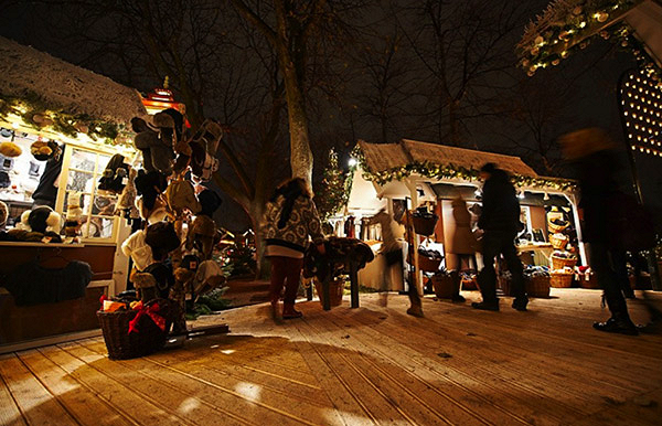 Marché de Noël à Tivoli Copenhague