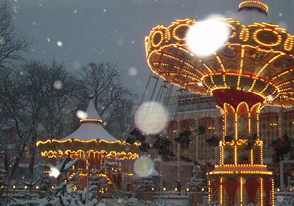 Parc Tivoli à Noël Danemark