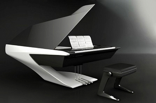 Piano design Peugeot Pleyel avec tabouret