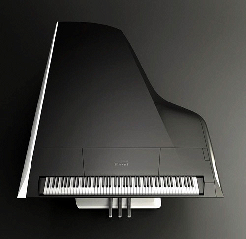 Piano design Peugeot Pleyel vu du haut